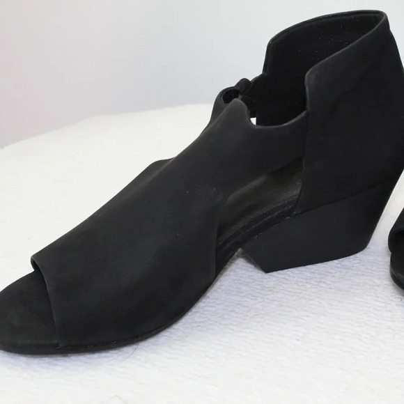 Eileen Fisher brushed leather black sandals size 9 - Picture 9 of 15